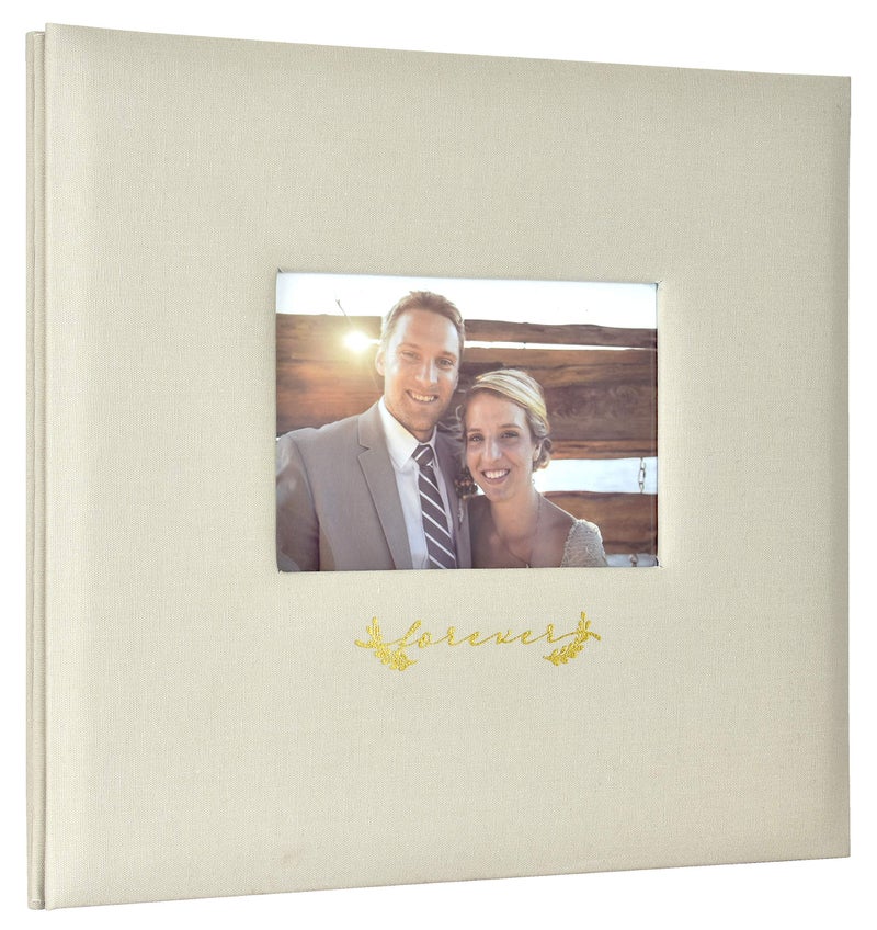 MCS Expandable 10-Page Fabric Scrapbook Album with Photo Opening Cover and 12 x 12 Inch Pages, 13.5 x 12.5 Inch, Forever - Image 2