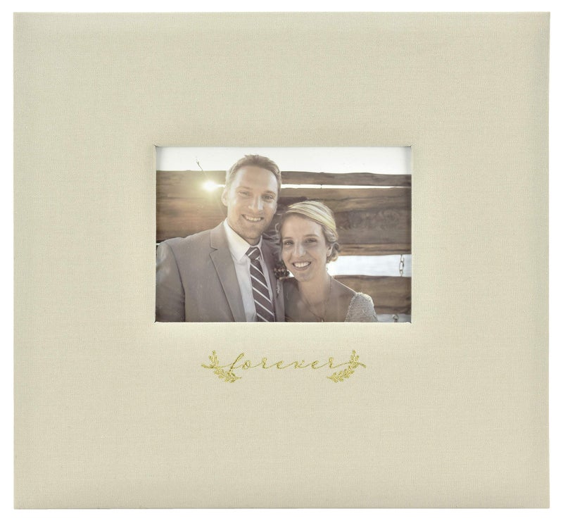 MCS Expandable 10-Page Fabric Scrapbook Album with Photo Opening Cover and 12 x 12 Inch Pages, 13.5 x 12.5 Inch, Forever - Image 1