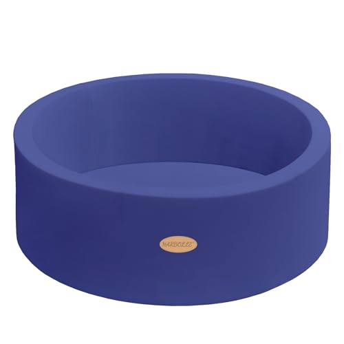 HARBOLLE Baby Ball Pit 354 Soft Round Memory Foam Ball Pits NOT Included Balls Indoor Outdoor Playpen for Babies Toddlers Kids Great Gift for Girls Boys Dark Blue - Image 1