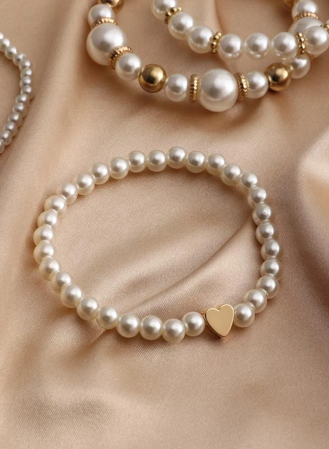 Take Two Pack of 4 - Pearl Beaded Bracelet