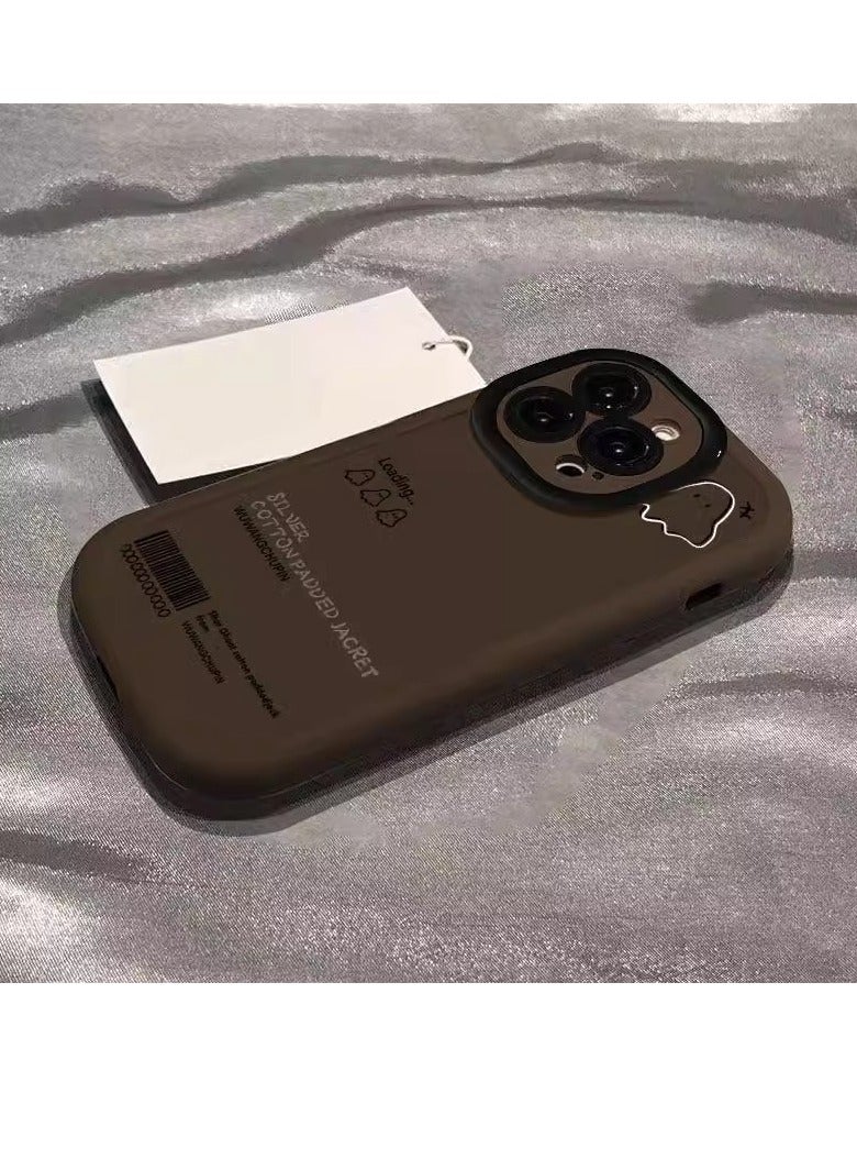 NIBEMINENT Minimalistic Little Ghost Protective TPU Case Cover For iPhone 16, Military Green