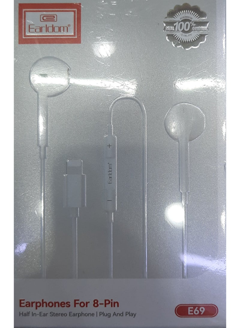 Earldom EARPHONES FOR 8 PIN - Image 1