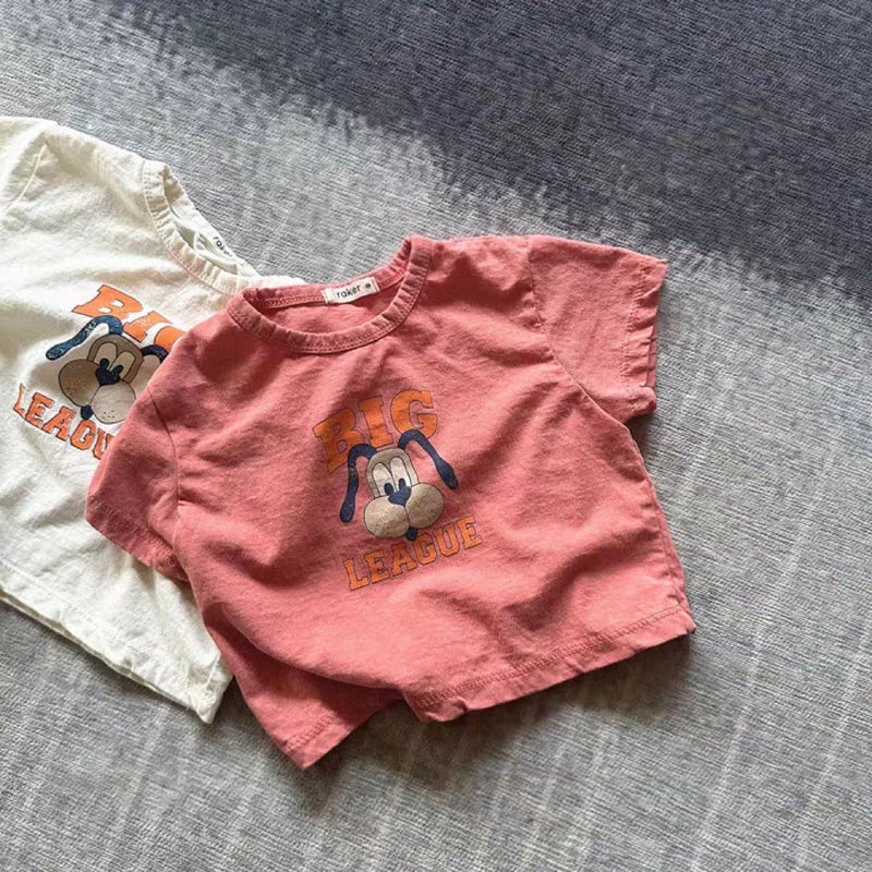 Korean Version Ins Cartoon Dog Casual T-Shirt For Boys And Girls Versatile Fashionable Stylish Top Short-Sleeve Children'S Summer T-Shirt - Image 1