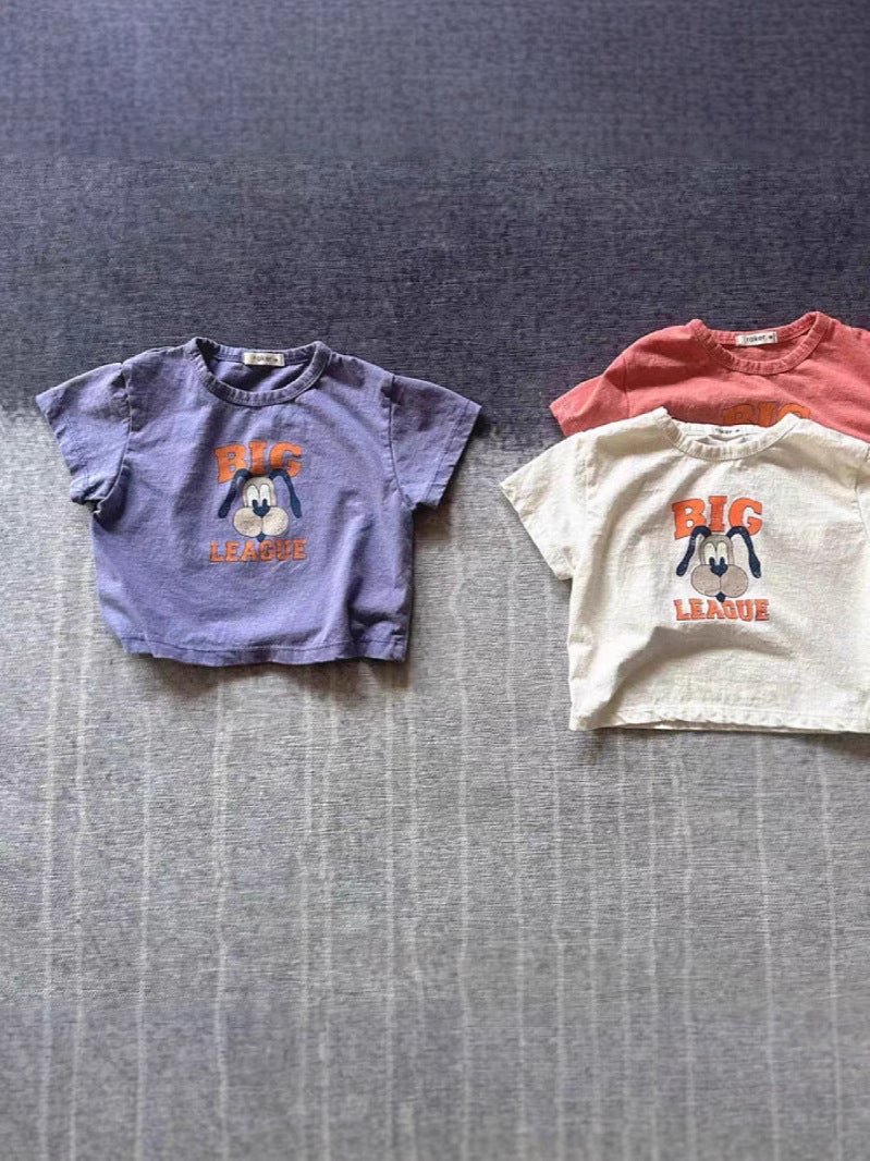 Korean Version Ins Cartoon Dog Casual T-Shirt For Boys And Girls Versatile Fashionable Stylish Top Short-Sleeve Children'S Summer T-Shirt - Image 2