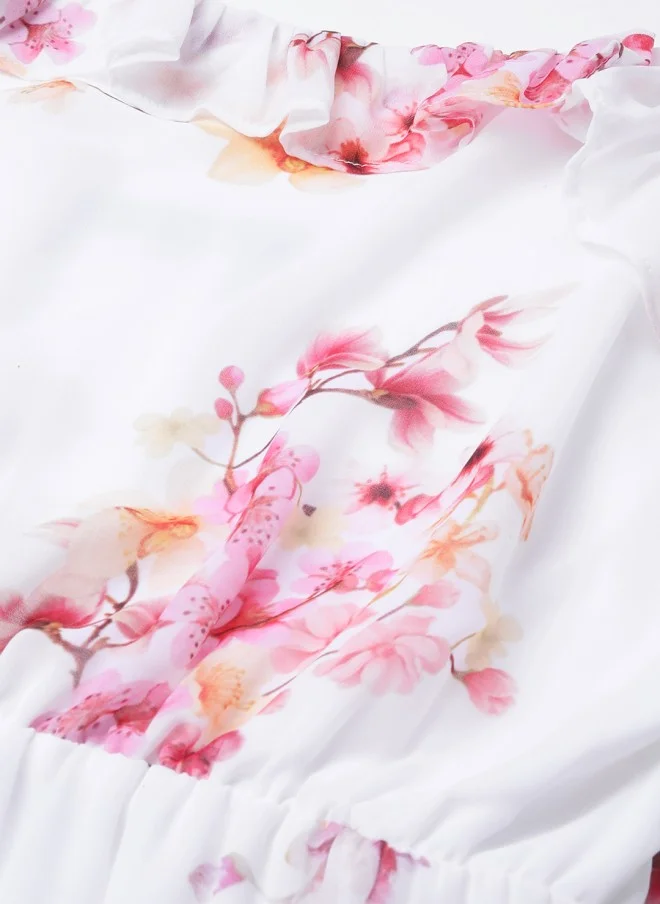 SASSAFRAS Floral Printed Maxi Dress for Women