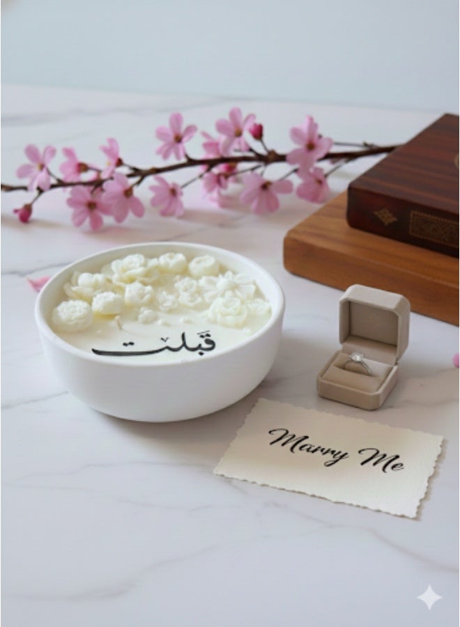 ANUM BY MUNA "Qubilat" Celebration Candle - Japanese Cherry Blossom Scent - Nikah/Engagement Decor - Image 2