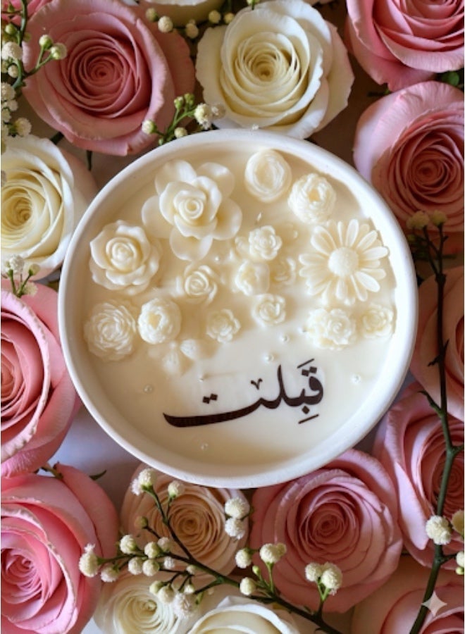 ANUM BY MUNA "Qubilat" Celebration Candle - Japanese Cherry Blossom Scent - Nikah/Engagement Decor - Image 1