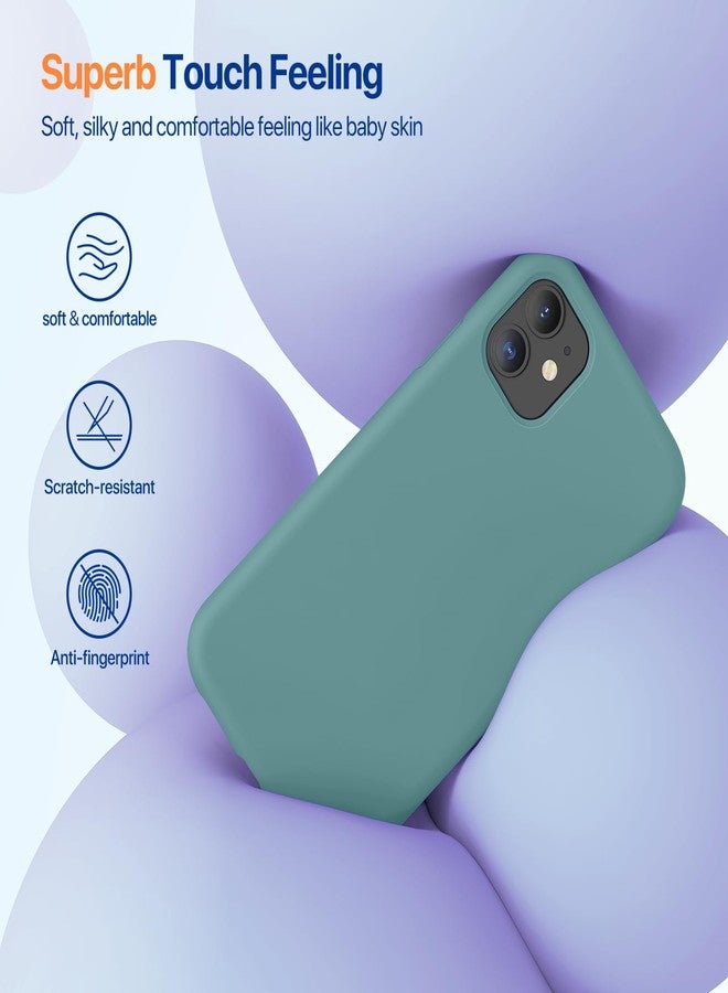 Miracase Designed for iPhone 11 Phone Case, with Screen Protector, Liquid Silicone Gel Rubber Full Body Drop Protection Shockproof Cover Phone Case for iPhone 11 6.1 inch, Midnight Green - Image 2