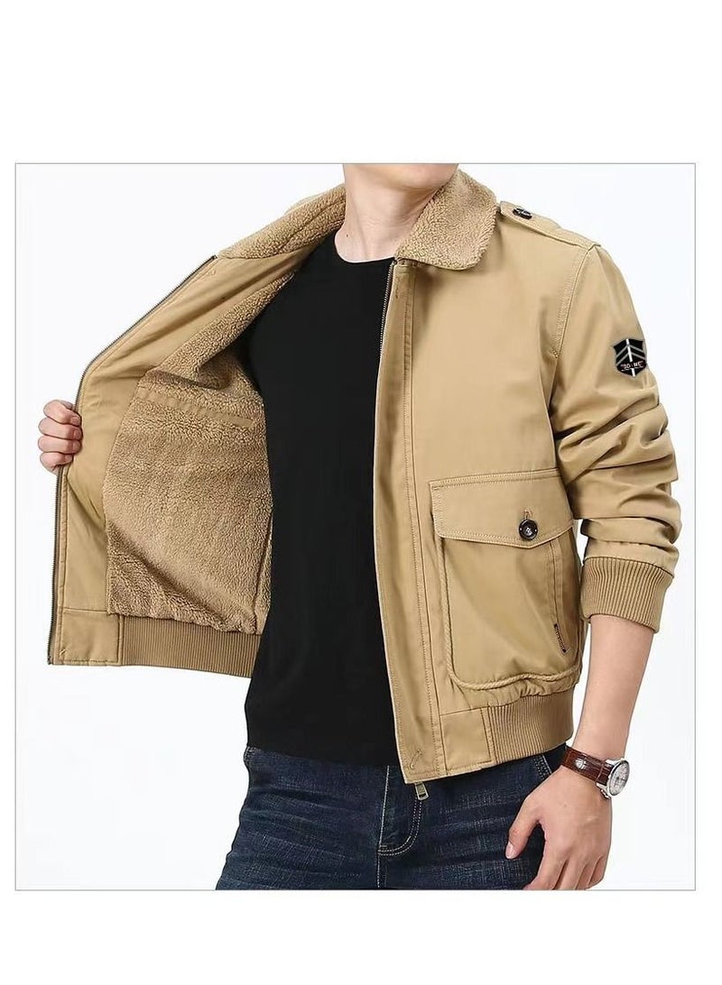 Loquat Men's Autumn/Winter Flannelette Lapel Jacket  - Image 2