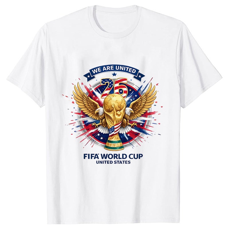 2026 Usa-Mexico-Canada World Cup Printed T-Shirt Best-Selling Family Set Combed Cotton Short-Sleeve 60314-2 - Image 4