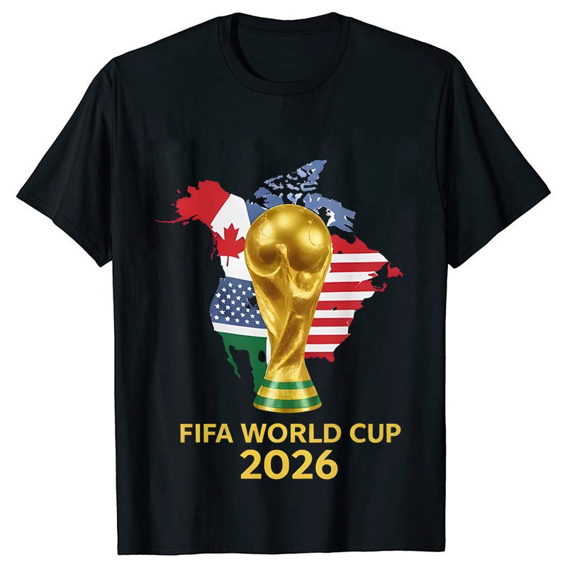 2026 Usa-Mexico-Canada World Cup Printed T-Shirt Best-Selling Family Set Combed Cotton Short-Sleeve 60314-2 - Image 5