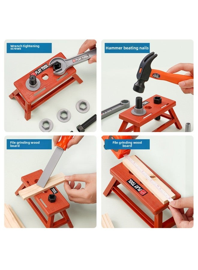 Children's Toolbox Toy Set Boy Electric Drill Repair Toolbox Simulation Repair Tool Repair Disassembly Toy-Specifications:PE50325 Professional Woodworking Simulation Children's Toolbox Tool Cognitive Maintenance Skills Training 41PCs Charged Drill Belt Clothing - Image 5