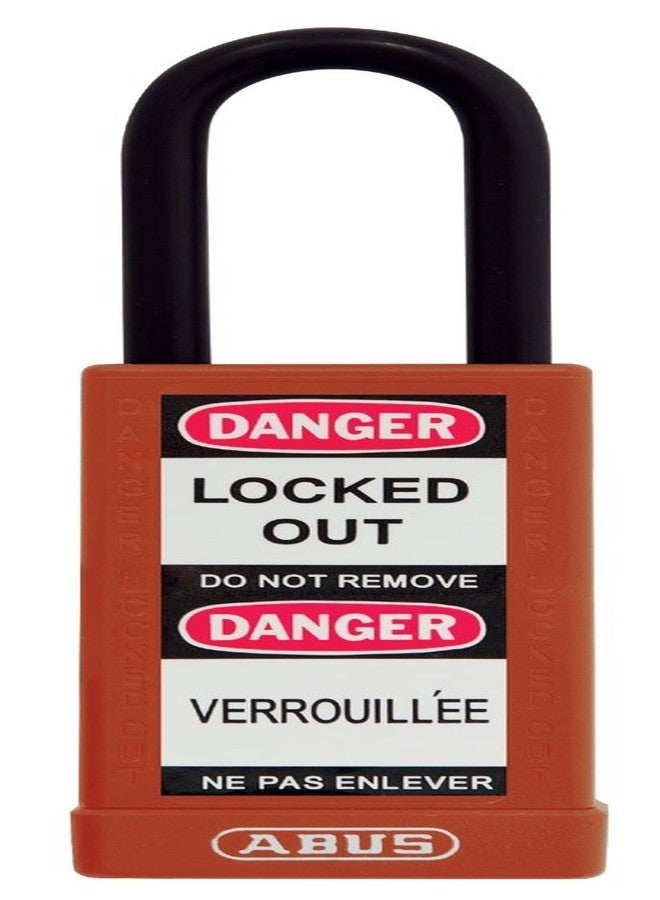 أباس قفل أمان ABUS 74LB/40 KD غير موصل بمفتاح مختلف مع جسم 3 بوصات وقيد 1-1/2 بوصة، أحمر - Image 1