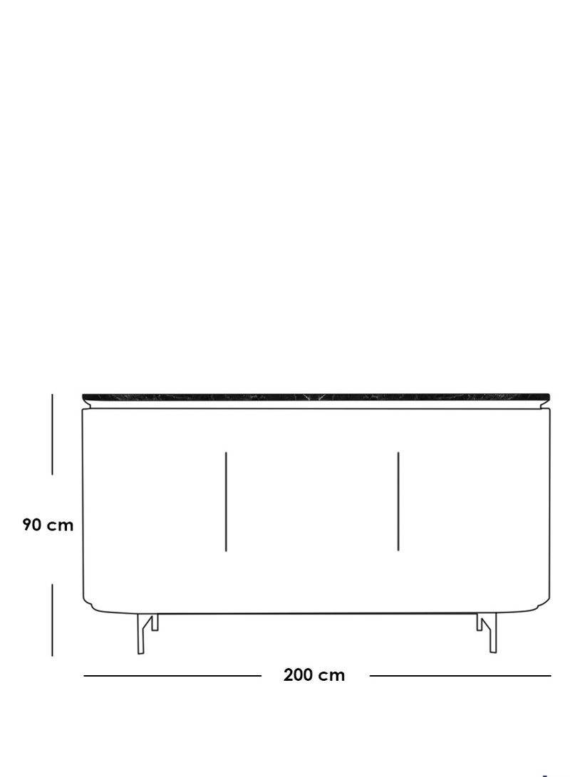 Generic Entrance table 90 x 40 x 200 cm - brown  - Image 2