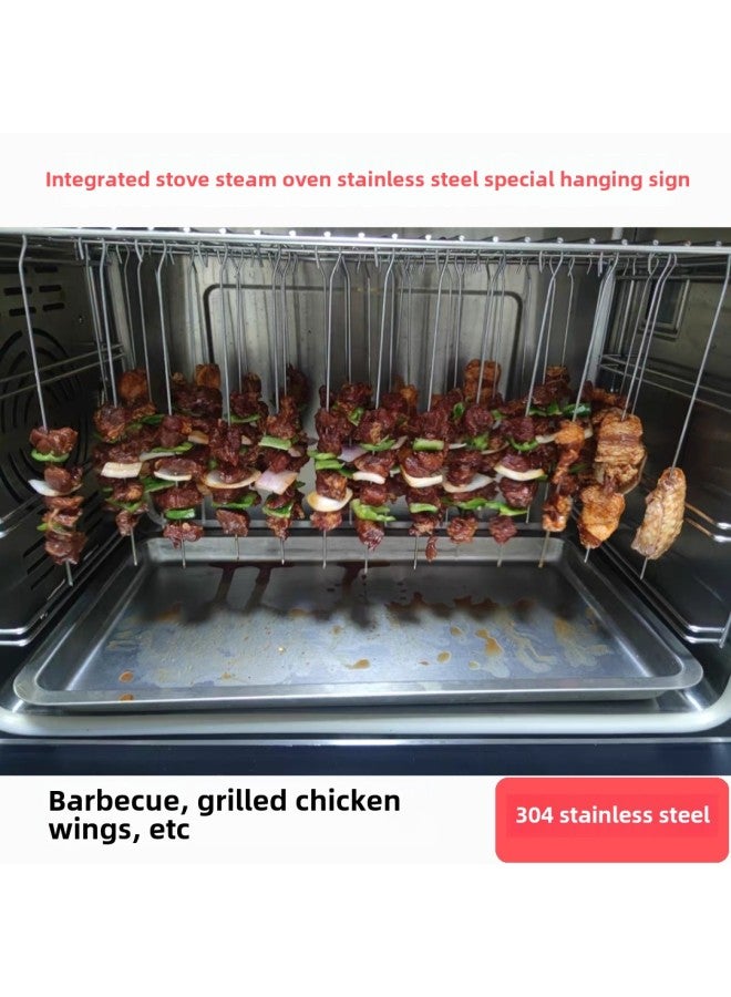 O & Oven Hanging Baking Sign Steel Sign Hanging Stove Hook Sign 304 Stainless Steel With Round Hook Ring Barbecue Sign-Color:25cm Long 30 Pieces Of 304 Round Signs  - Image 1