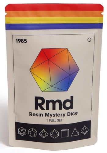1985 Games Sharp Edge Dice Set for DND for Dungeons and Dragons Ttrpg Games MultiSided RPG Polyhedral Resin DND Dice Set Collectable Dice Resin Mystery Dice - Image 1