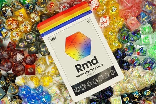 1985 Games Sharp Edge Dice Set for DND for Dungeons and Dragons Ttrpg Games MultiSided RPG Polyhedral Resin DND Dice Set Collectable Dice Resin Mystery Dice - Image 5