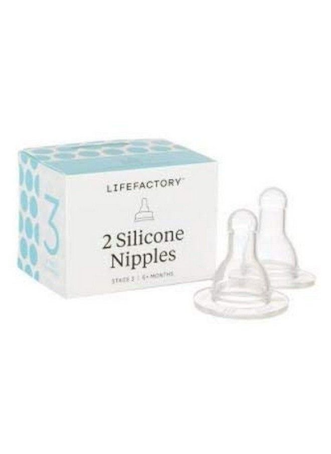 lifefactory 9Oz Glass Baby Bottle 2Pk Bundle With 2 Stage 3 Nipples (Kale/Mango)  - Image 5
