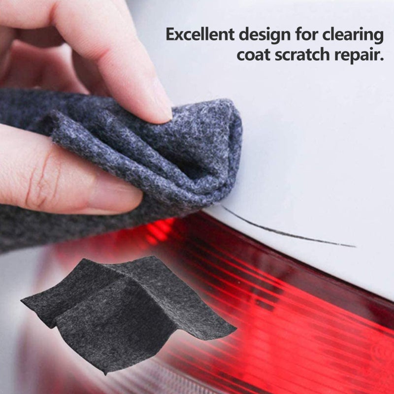 Car Scratch Repair Kit: Black Portable Easy-To-Use Paint Restoration - Reusable Cloth Paint Correction for Car Lovers Drivers - Image 3