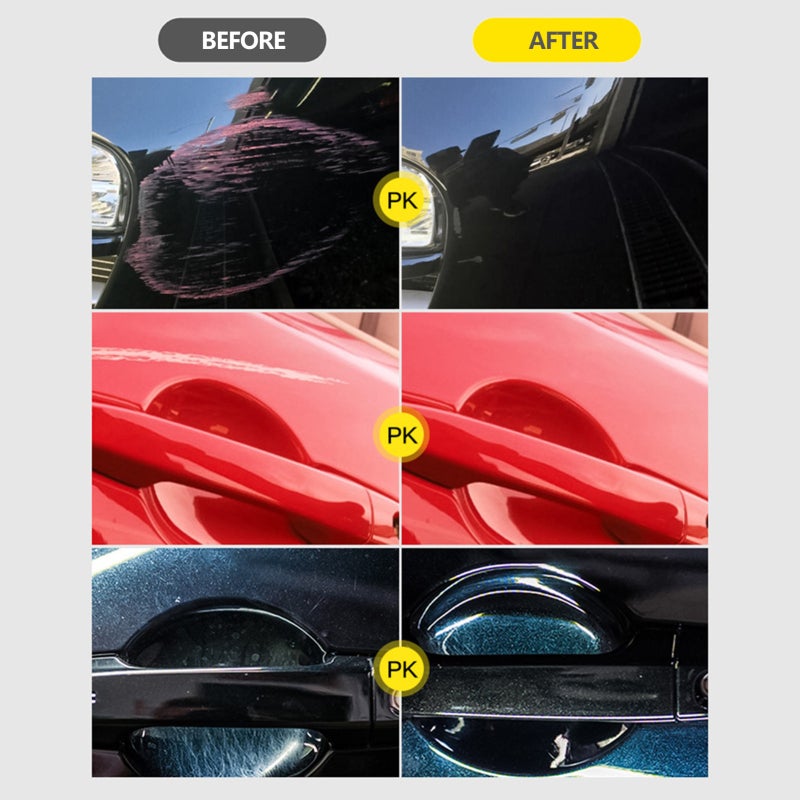 Car Scratch Repair Kit: Black Portable Easy-To-Use Paint Restoration - Reusable Cloth Paint Correction for Car Lovers Drivers - Image 2