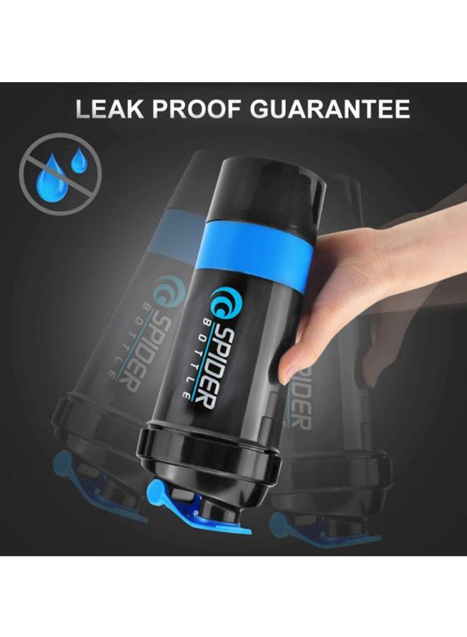 SPIDER Logo Print Sport Drink Bottle With Protein Shaker 500ml - Image 5
