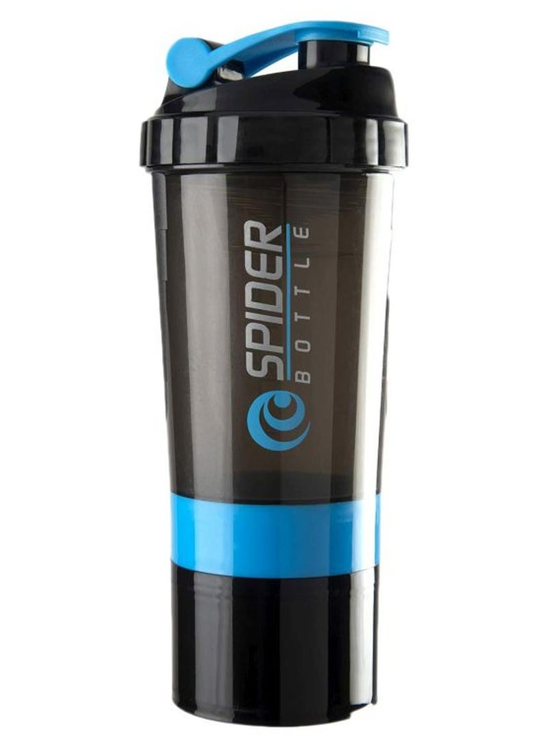 SPIDER Logo Print Sport Drink Bottle With Protein Shaker 500ml - Image 1