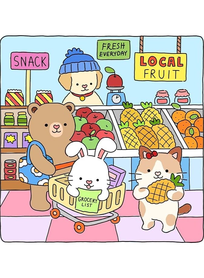 Cozy & Cute Animal Coloring Book – 56 Pages for Kids, Teens & Adults – Relaxing and Fun Coloring Featuring Adorable Animal Designs for Stress Relief & Creative Expression(FUZZY FRIENDS)  - Image 3