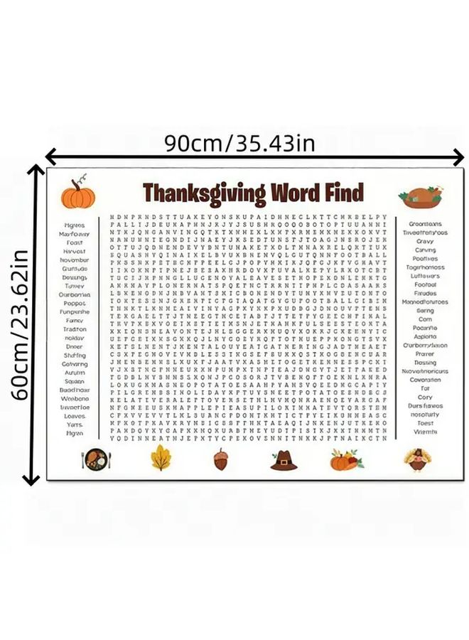 Christmas Word Search Poster Holiday Game Home Office Party Decorations - Image 2