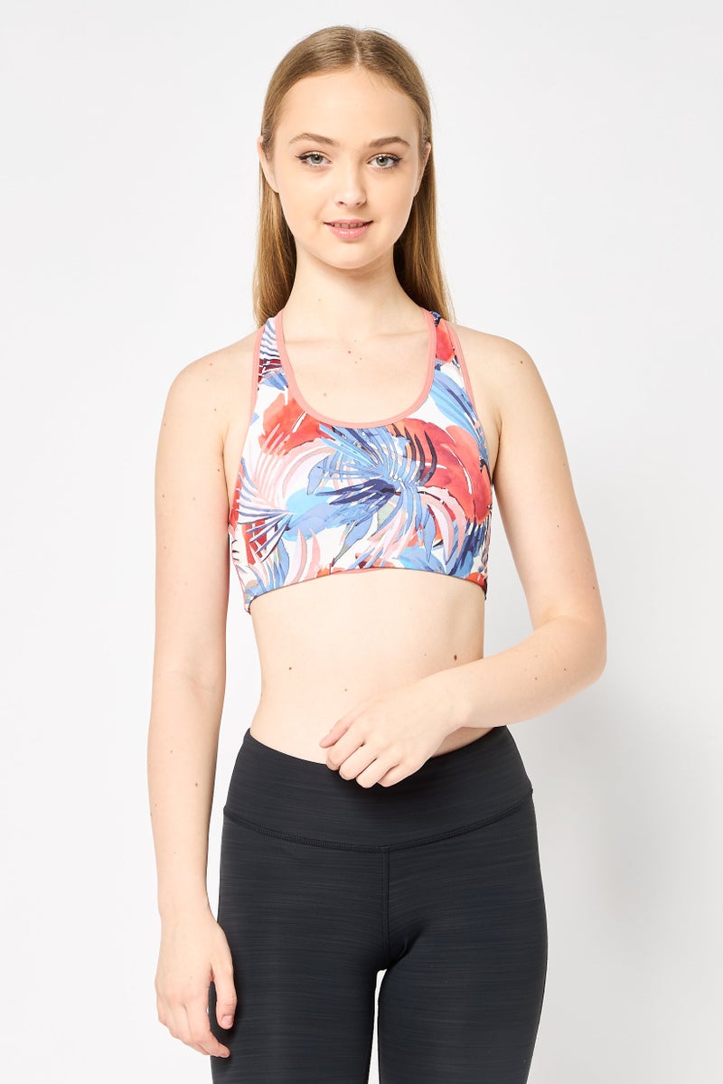 TRIUMPH Women Allover Print Padded Sports Bra, Multicolor - Image 1