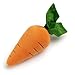 Pet Lou 8 Inch Carrot Plush Dog Toy for Soft Chewers Durable Squeaky Crinkle Anti Boredom Chew Toy for Dogs Cute Soft Stuffed Calming Indoor Pet Toy for All Dog Breeds - Image 3