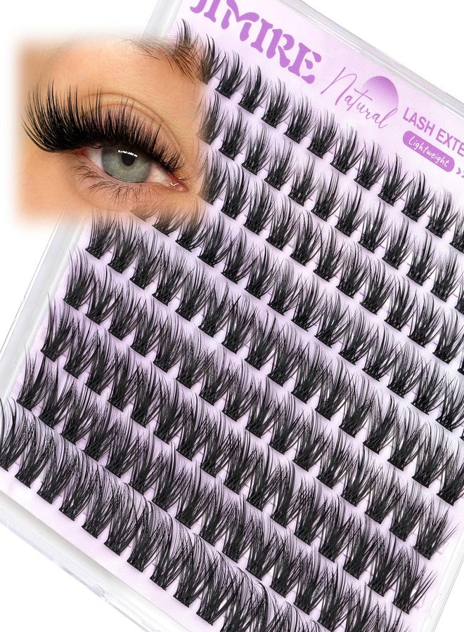 JIMIRE Lash Clusters Wispy Natural Eyelash Clusters 9-14MM Natural Lash Extensions Anime Cluster Eyelash Extensions Easy to DIY by Self Beginners Friendly 144Pcs Pack by JIMIRE - Image 1
