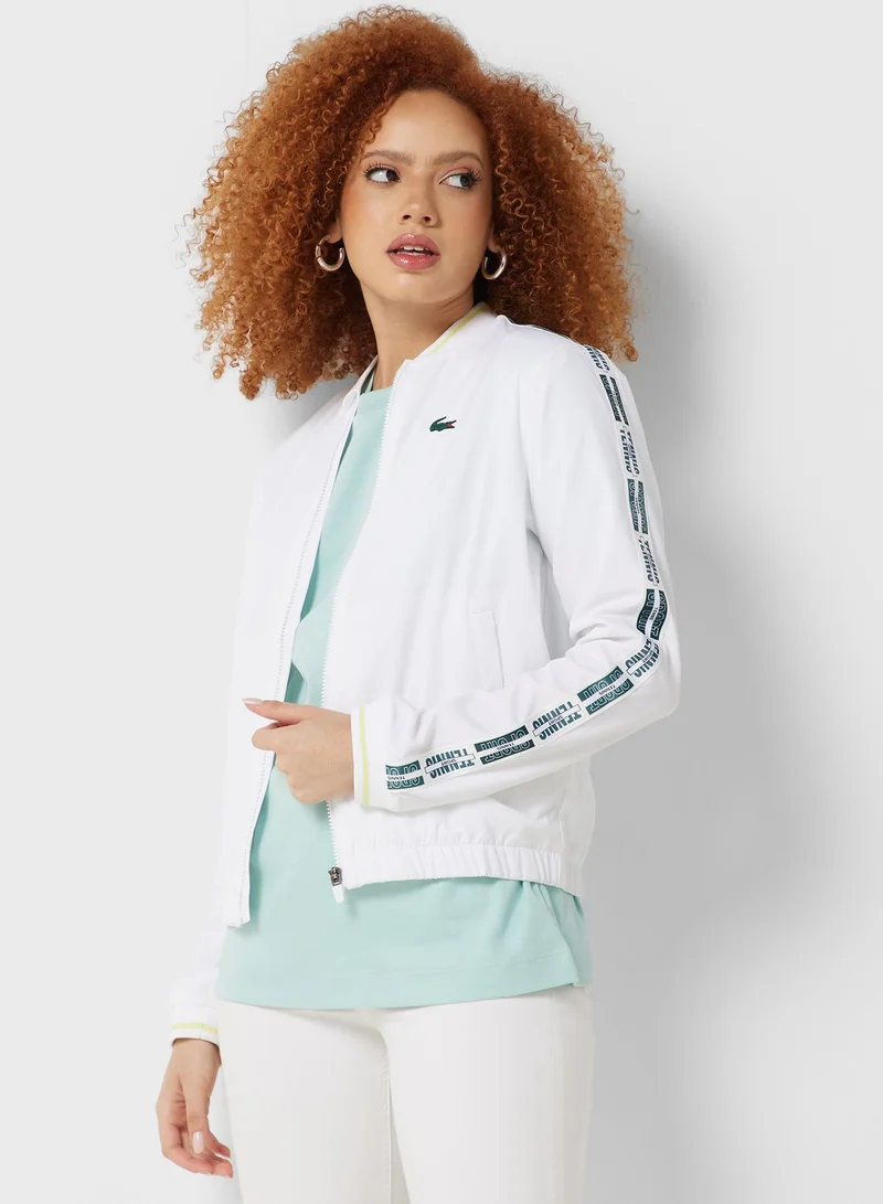 LACOSTE Logo Zip Through Bomber Jacket