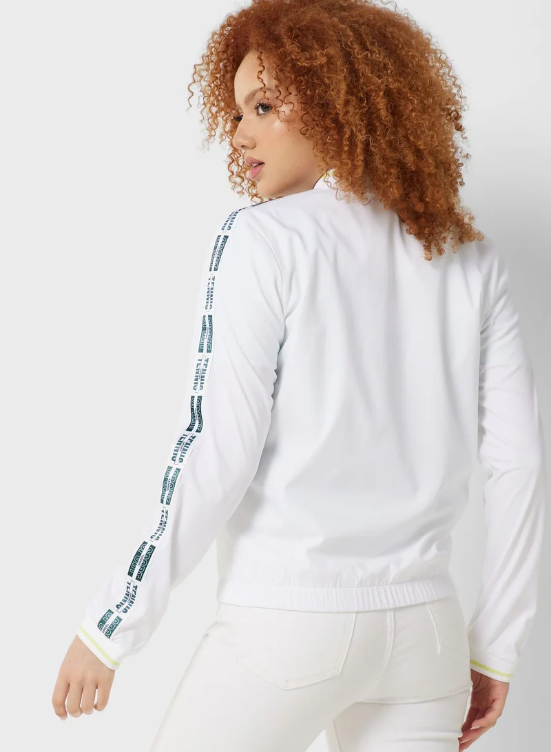 LACOSTE Logo Zip Through Bomber Jacket