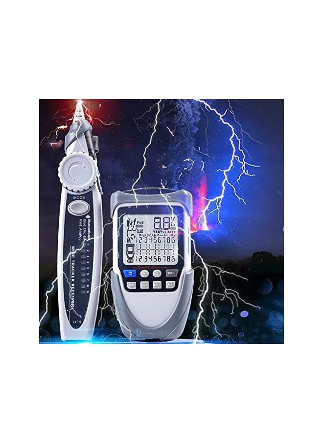 PROMASS promass Underground Wire Locator, Cable Tester Advanced Cable Tester with PoE Multifunction LCD Digital Analog, Network Cable Tester with Bag for Locate Wires and Control Wires Cables Pet Fence Wires  - Image 4