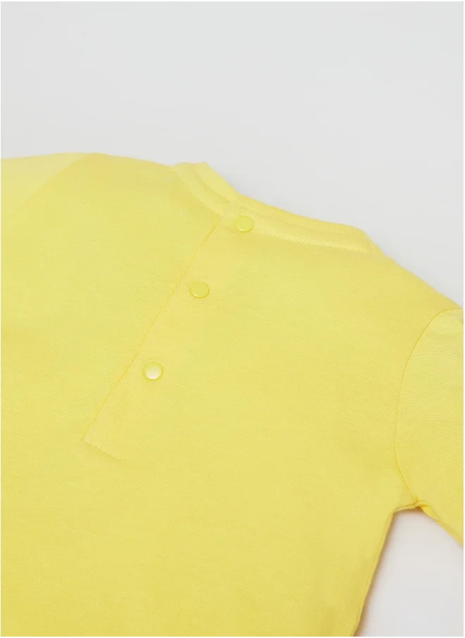 او في اس Ovs T-Shirt With Long Sleeves And Saturn Print