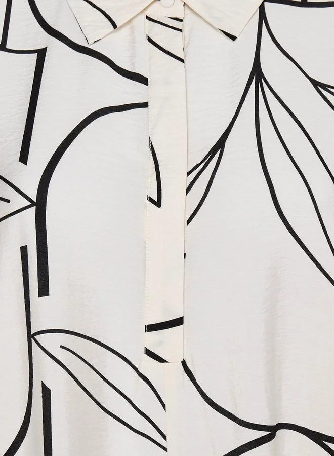 Iconic Iconic Printed A line Women Dress with Concealed Placket