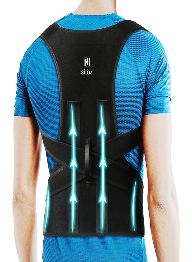 Sifoz Free Size Posture Corrector For Men And Women Back Support Belt Back Pain Back Straight And Shoulder Support Belt (Universal Size) (Metallic Belt) (Posture Corrector Belt) - Image 1