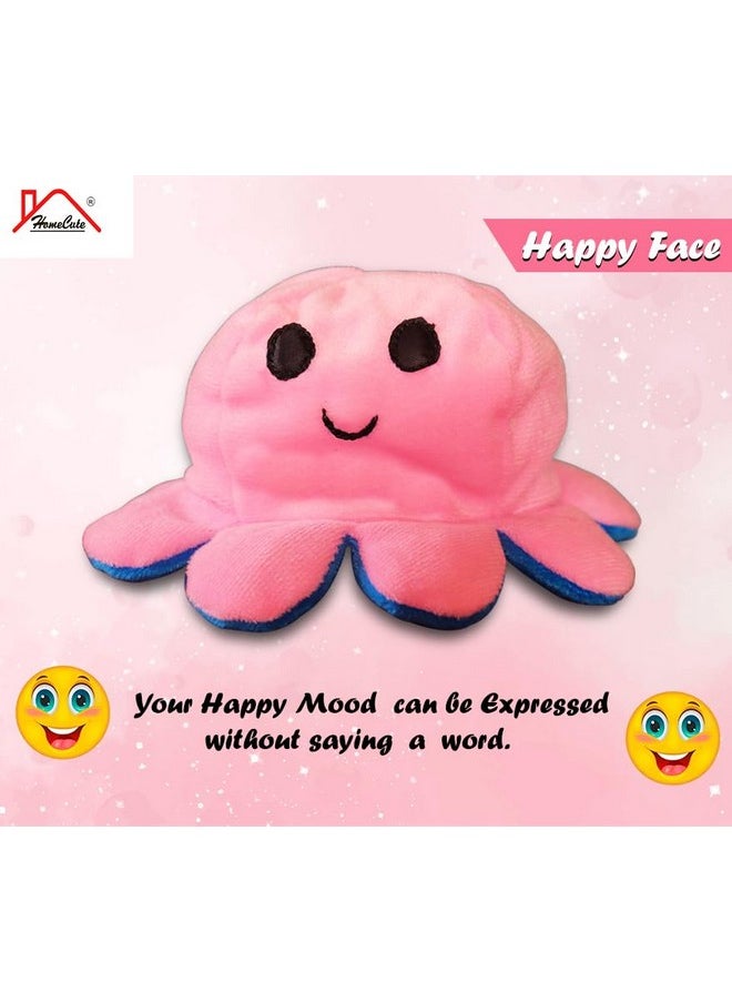 HomeCute HOMECUTE Soft Toys for Boys & Girls,Face Changing Octopus Kids’ Toys,Stuffed Animal Toy,Show Your Mood Without Saying a Word(Two Octopus-“Blue-Pink & Green-Yellow”)  - Image 2