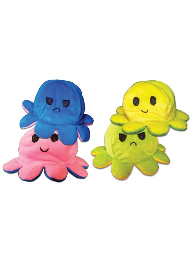 HomeCute HOMECUTE Soft Toys for Boys & Girls,Face Changing Octopus Kids’ Toys,Stuffed Animal Toy,Show Your Mood Without Saying a Word(Two Octopus-“Blue-Pink & Green-Yellow”)  - Image 1