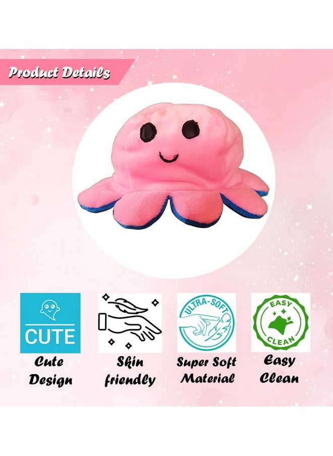 HomeCute HOMECUTE Soft Toys for Boys & Girls,Face Changing Octopus Kids’ Toys,Stuffed Animal Toy,Show Your Mood Without Saying a Word(Two Octopus-“Blue-Pink & Green-Yellow”)  - Image 5