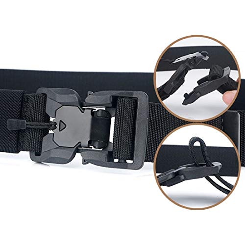 Contacts Synthetic Quick Release Buckle Nylon Belt for Men | Men's Nylon Belt (Free Size) (Green) - Image 5