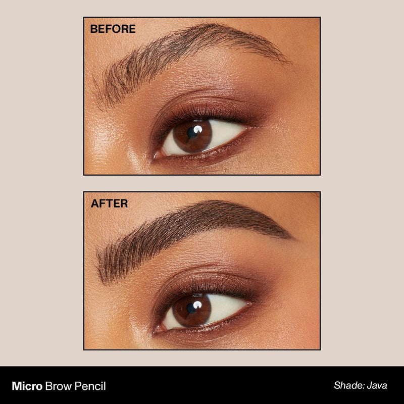Morphe Micro Dual Eyebrow Pencil - Dual-Ended Brow Pencil Featuring a Retractable, Ultra-Precise, Pointed Tip - Richly Pigmented, Smooth-Gliding, Long-Lasting Wax Formula - Java (0.003 oz) - Image 2