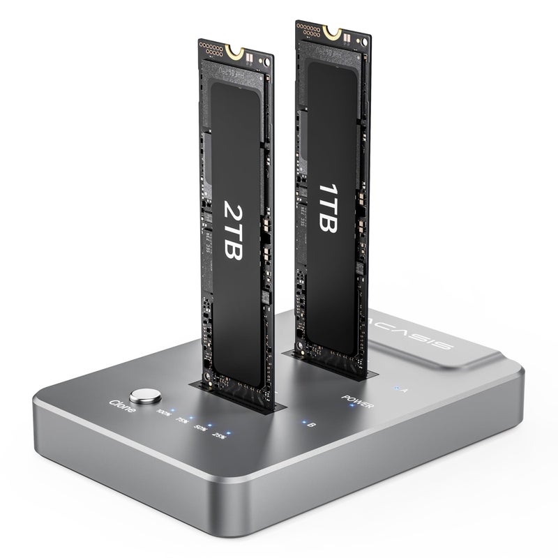 FREEGENE ACASIS NVMe M.2 Duplicator, M.2 ssd cloner Dual-Bay Offline Clone, USB C to NVME Docking Station for M2 SSD M Key Hard Drives Enclosure - Image 1