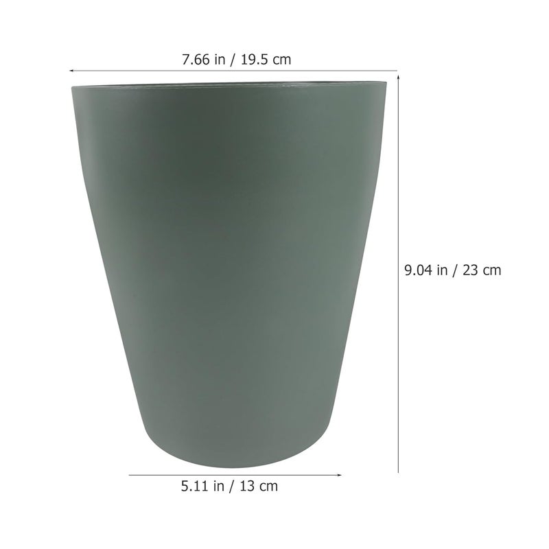 Small Oval Lidless Trash Can 2pcs, Plastic Wastebaskets for Bathroom Bedroom Kitchen, Navy and Dark Green Household Garbage Buckets for Desk Under Sink Use - Image 2