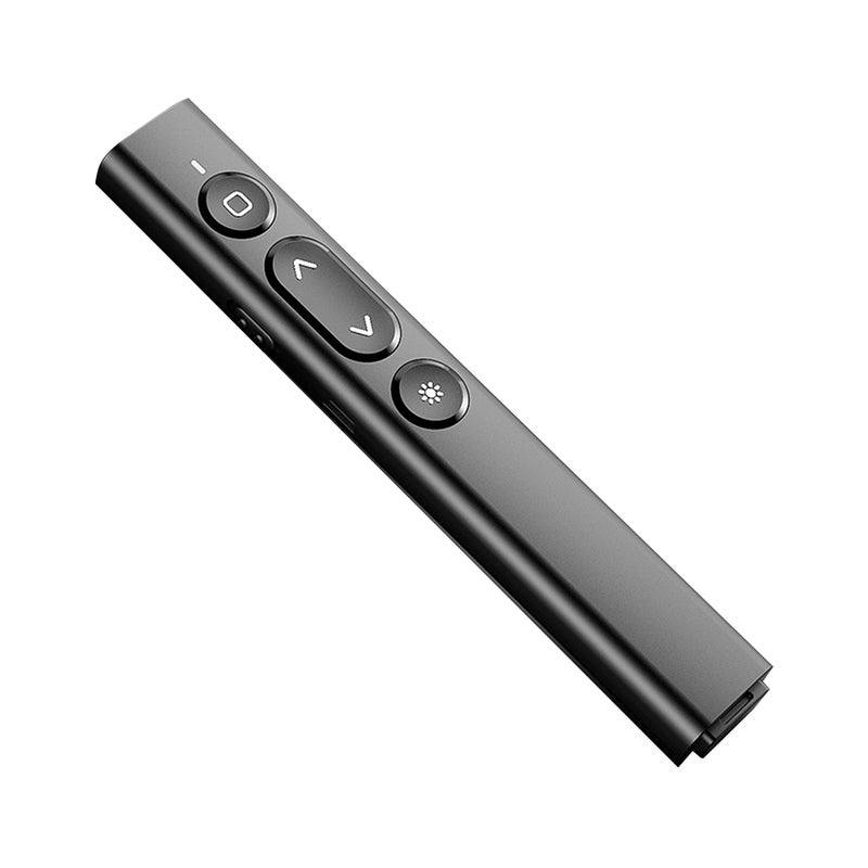Multimedia Remote Control Presentation & Media Mode Presenter Remote with Red Light Wireless PPT Clicker Wide Compatibility Black - Image 1