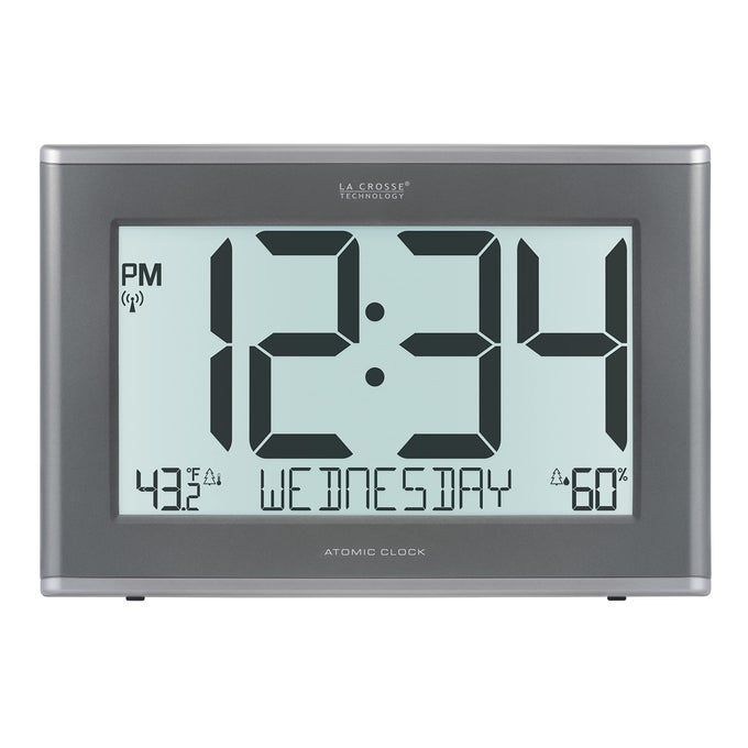 51321867INT EXTRALARGE SLIM ATOMIC DIGITAL CLOCK WITH BACKLIGHT