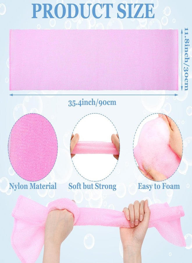 Tegeme 18 Pcs Exfoliating Washcloth Towel Japanese Nylon Bath Towel Colorful Body Scrubber Exfoliator Sponge Loofah Washcloth for Skin Shower Bath(Vibrant Colors,35.4 Inch) - Image 2