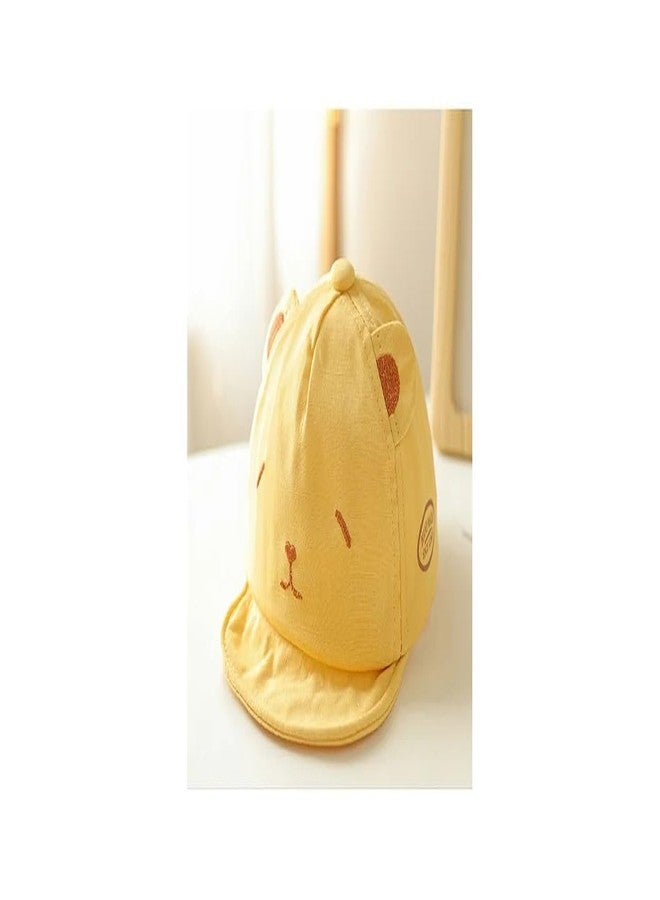 EvoNest Kids Cap - Summer Cap Cute Animal Bear Design Sunshade Hat for 6-18 Month Kids (Yellow) - Image 2