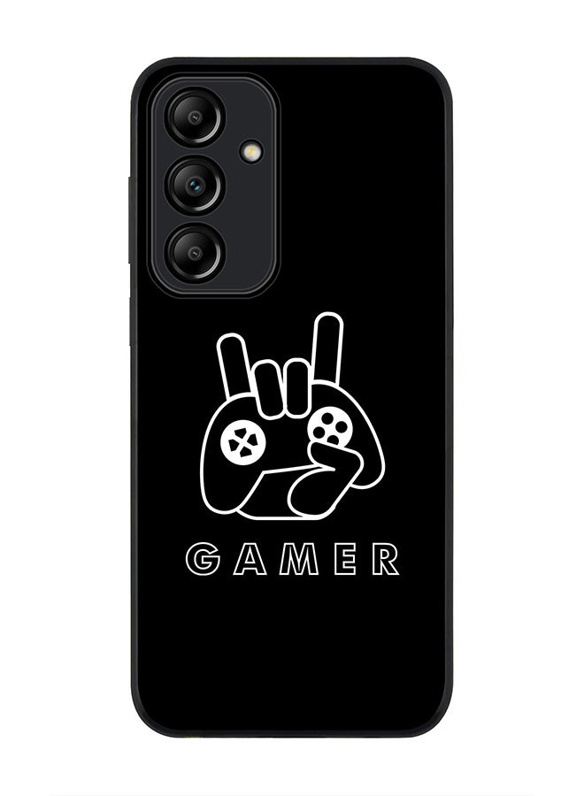 Stylizedd Rugged Black Edge Case for Samsung Galaxy A55, Slim fit Soft Case Flexible Rubber Edges Anti Drop TPU Gel Thin Cover -  Gamer  - Image 1