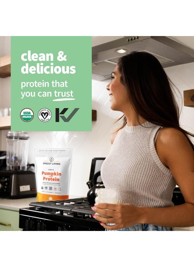 Sprout Living Simple Pumpkin Seed Protein Powder, 20 Grams Organic Plant Based Protein Powder Without Artificial Sweeteners, Non Dairy, Non-Gmo, Vegan, Gluten Free, Keto Drink Mix (1 Pound)  - Image 2